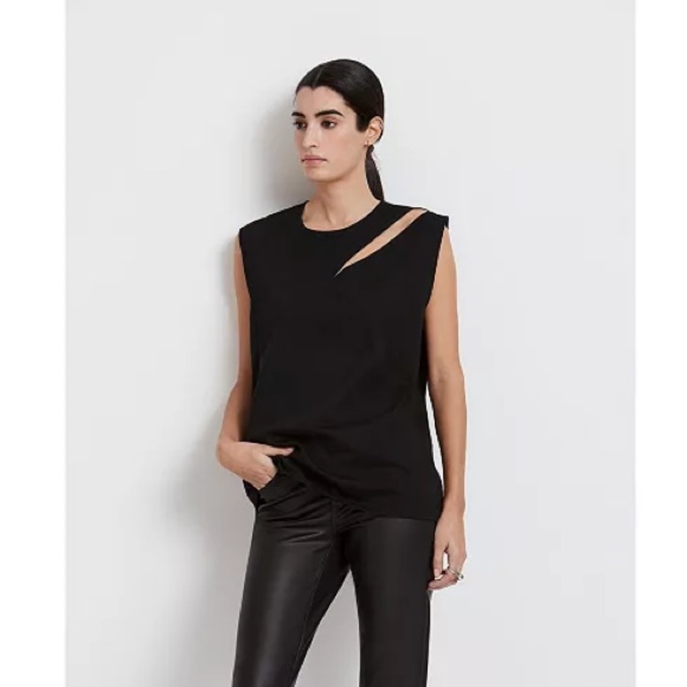 Marcella NYC Greenpoint Top- Black Sleeveless Top with cutout